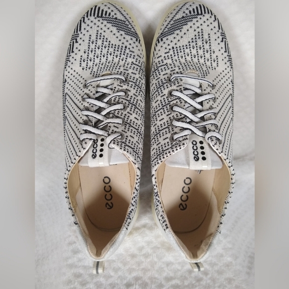 Women's Stylish Ecco Hydromax Hybrid Walking/Golf Shoes Spikeless Sz 40EU Blk/Wh - Picture 6 of 10